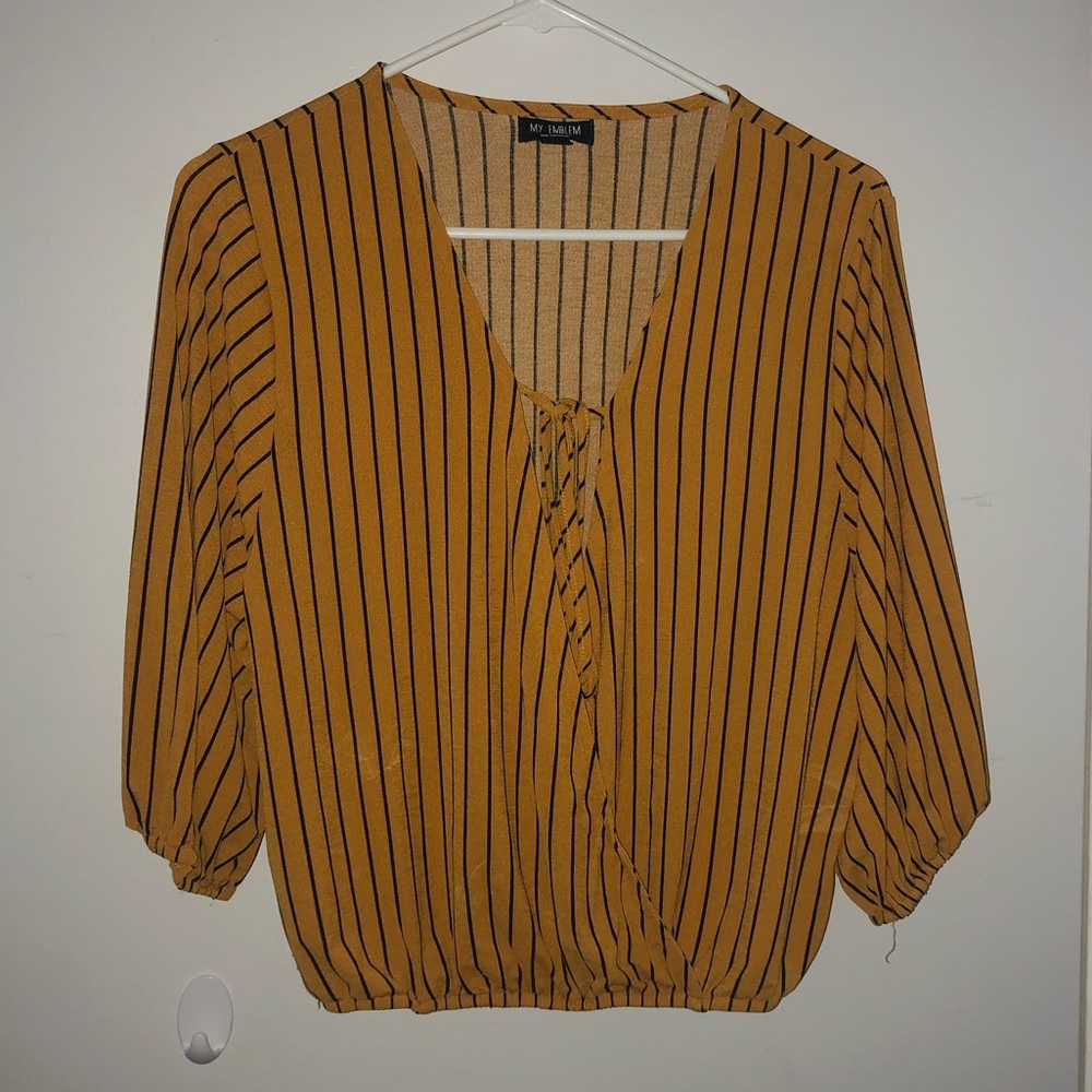 Yellow Striped Blouse